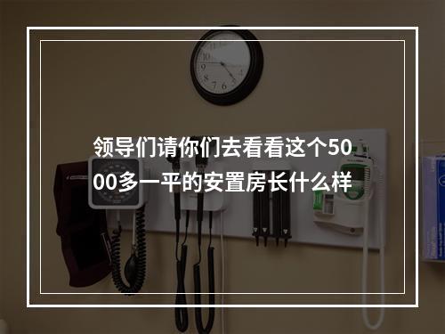 领导们请你们去看看这个5000多一平的安置房长什么样