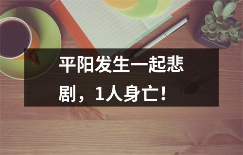 平阳发生一起悲剧，1人身亡！