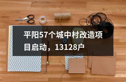 平阳57个城中村改造项目启动，13128户