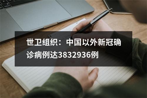 世卫组织：中国以外新冠确诊病例达3832936例