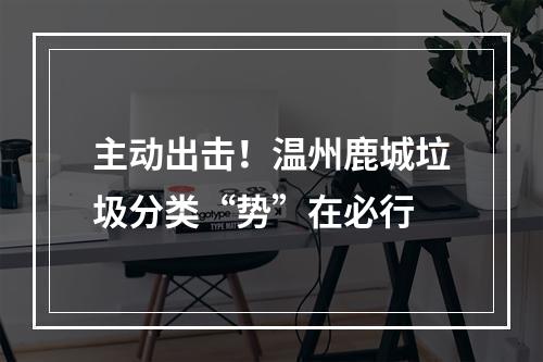 主动出击！温州鹿城垃圾分类“势”在必行