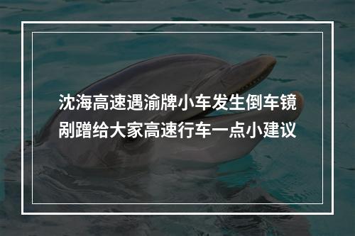 沈海高速遇渝牌小车发生倒车镜剐蹭给大家高速行车一点小建议