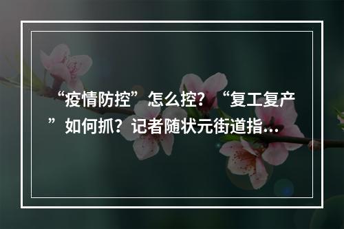 “疫情防控”怎么控？“复工复产”如何抓？记者随状元街道指导服务组走访“两战”现场