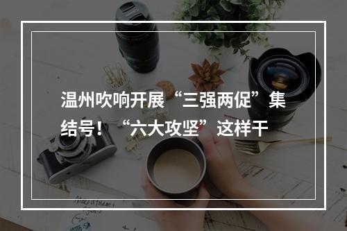 温州吹响开展“三强两促”集结号！“六大攻坚”这样干
