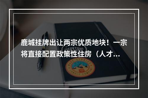 鹿城挂牌出让两宗优质地块！一宗将直接配置政策性住房（人才住房）