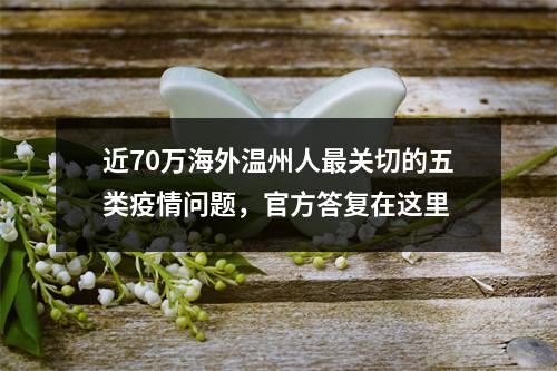 近70万海外温州人最关切的五类疫情问题，官方答复在这里