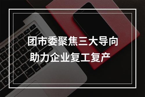 团市委聚焦三大导向 助力企业复工复产