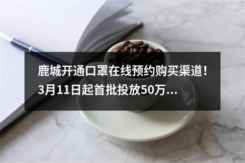 鹿城开通口罩在线预约购买渠道！3月11日起首批投放50万只！