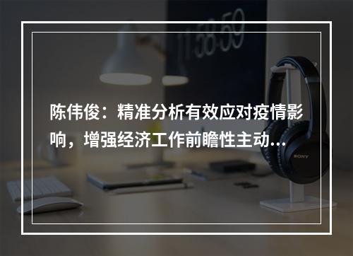 陈伟俊：精准分析有效应对疫情影响，增强经济工作前瞻性主动性