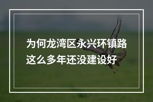 为何龙湾区永兴环镇路这么多年还没建设好