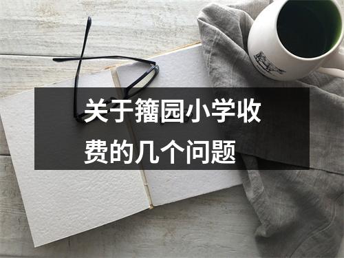 关于籒园小学收费的几个问题