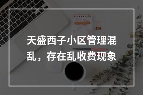 天盛西子小区管理混乱，存在乱收费现象