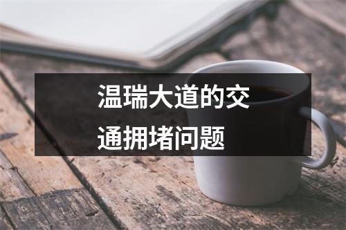 温瑞大道的交通拥堵问题