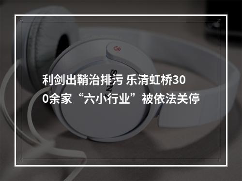 利剑出鞘治排污 乐清虹桥300余家“六小行业”被依法关停