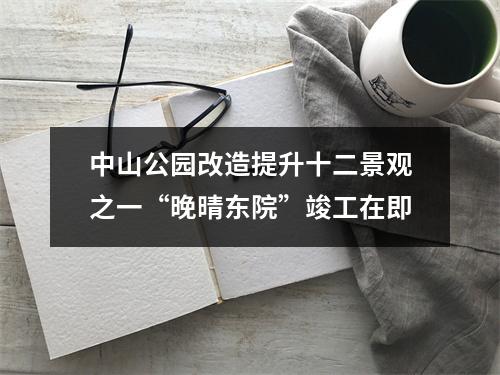 中山公园改造提升十二景观之一“晚晴东院”竣工在即