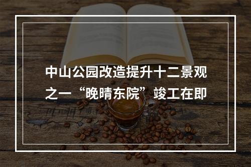 中山公园改造提升十二景观之一“晚晴东院”竣工在即