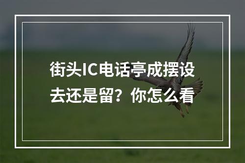 街头IC电话亭成摆设去还是留？你怎么看