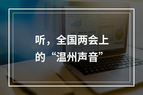 听，全国两会上的“温州声音”