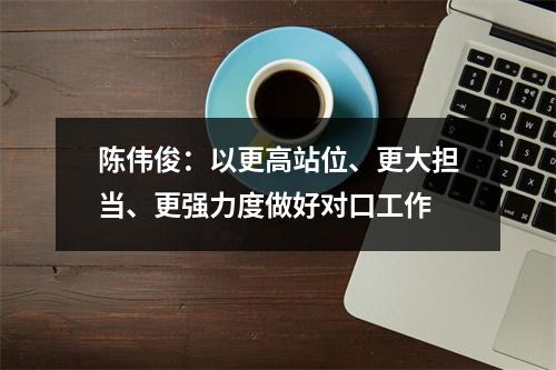 陈伟俊：以更高站位、更大担当、更强力度做好对口工作