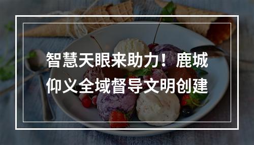 智慧天眼来助力！鹿城仰义全域督导文明创建