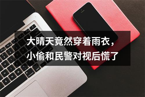 大晴天竟然穿着雨衣，小偷和民警对视后慌了