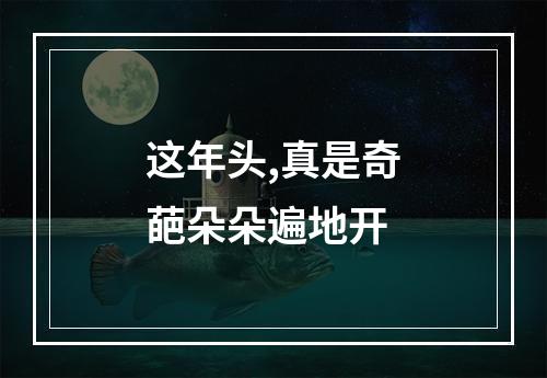 这年头,真是奇葩朵朵遍地开