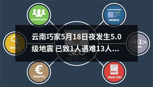 云南巧家5月18日夜发生5.0级地震 已致1人遇难13人受伤