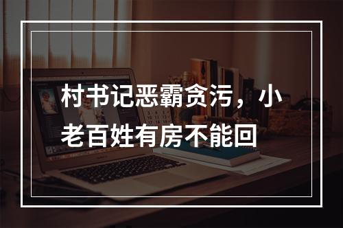 村书记恶霸贪污，小老百姓有房不能回