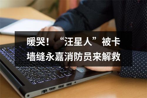 暖哭！“汪星人”被卡墙缝永嘉消防员来解救
