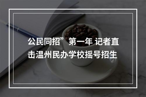 公民同招”第一年 记者直击温州民办学校摇号招生