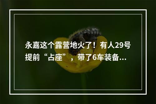 永嘉这个露营地火了！有人29号提前“占座”，带了6车装备住到现在！