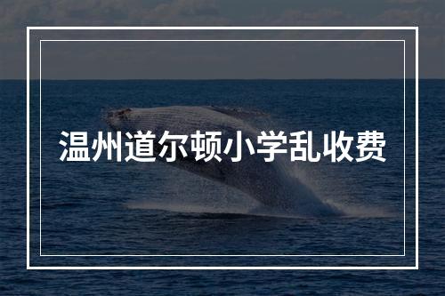 温州道尔顿小学乱收费