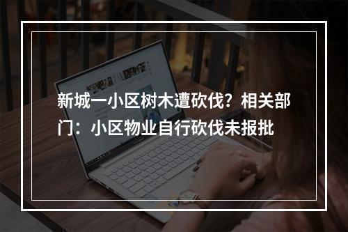 新城一小区树木遭砍伐？相关部门：小区物业自行砍伐未报批