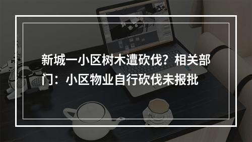 新城一小区树木遭砍伐？相关部门：小区物业自行砍伐未报批