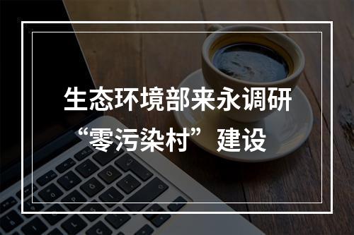 生态环境部来永调研“零污染村”建设