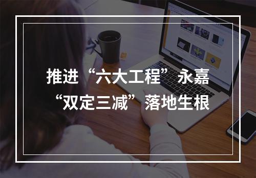 推进“六大工程”永嘉“双定三减”落地生根