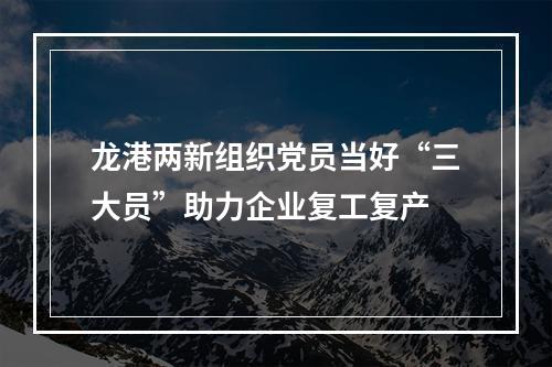 龙港两新组织党员当好“三大员”助力企业复工复产