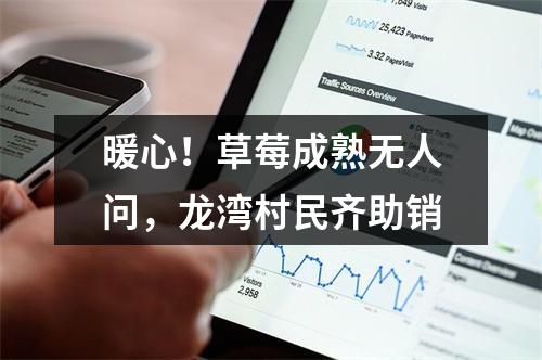 暖心！草莓成熟无人问，龙湾村民齐助销