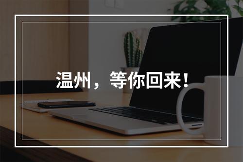 温州，等你回来！