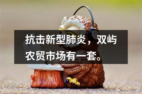 抗击新型肺炎，双屿农贸市场有一套。