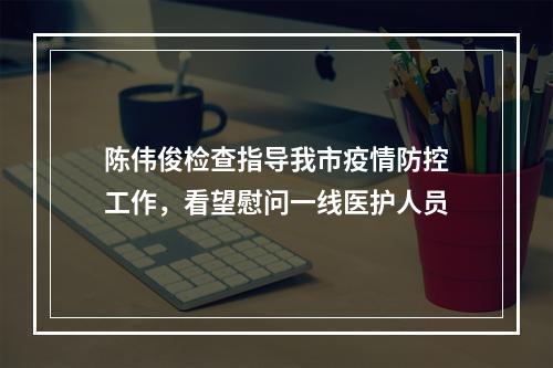 陈伟俊检查指导我市疫情防控工作，看望慰问一线医护人员