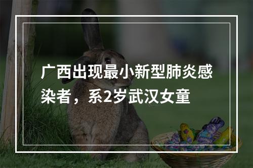 广西出现最小新型肺炎感染者，系2岁武汉女童
