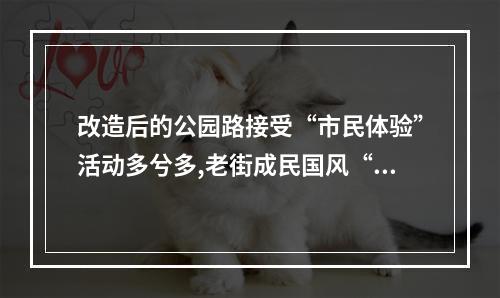 改造后的公园路接受“市民体验”活动多兮多,老街成民国风“打卡点”