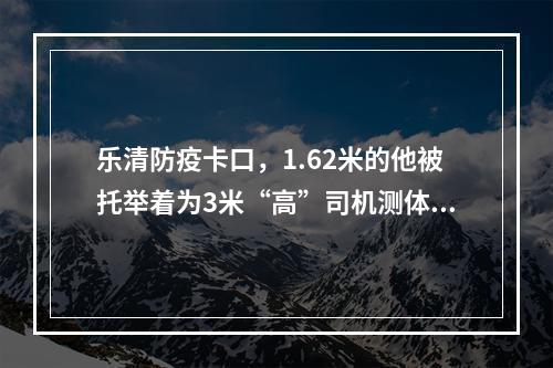 乐清防疫卡口，1.62米的他被托举着为3米“高”司机测体温