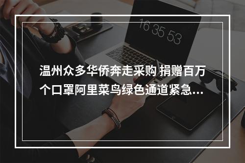 温州众多华侨奔走采购 捐赠百万个口罩阿里菜鸟绿色通道紧急运送回国