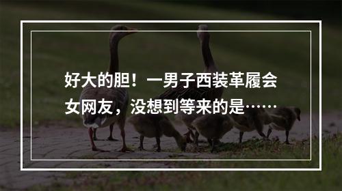 好大的胆！一男子西装革履会女网友，没想到等来的是……
