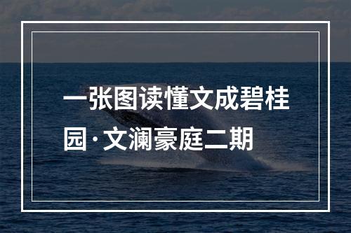 一张图读懂文成碧桂园·文澜豪庭二期