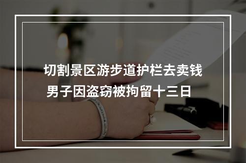 切割景区游步道护栏去卖钱 男子因盗窃被拘留十三日