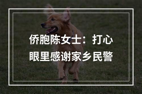 侨胞陈女士：打心眼里感谢家乡民警