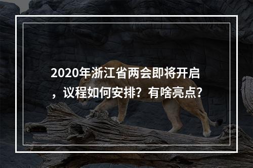 2020年浙江省两会即将开启，议程如何安排？有啥亮点？